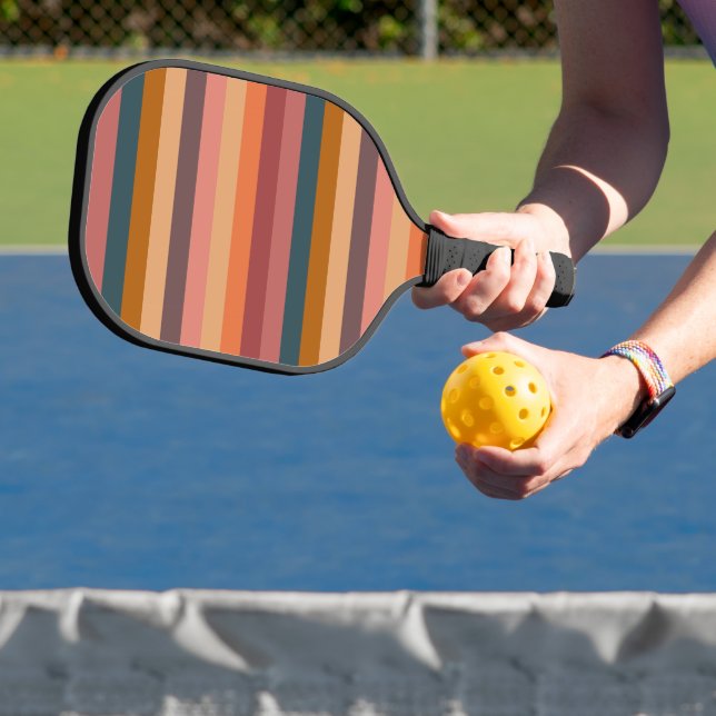  Sunset Watercolor Stripes  Pickleball Paddle (Insitu)