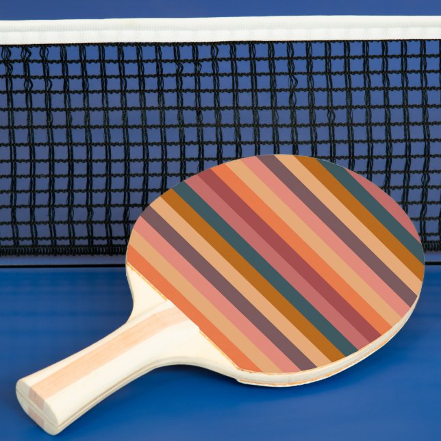  Sunset Watercolor Stripes  Ping Pong Paddle (Insitu)