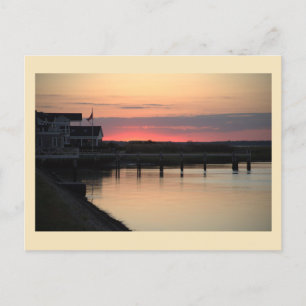 Sunset Waterscape Photo Postcard