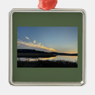 Sunset Waterscape Reflection Ornament 