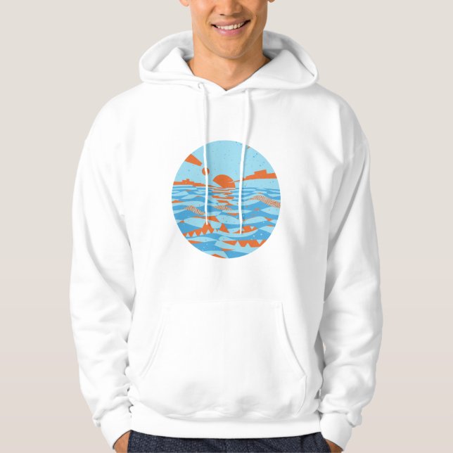 "Sunset Wave" Hoodie Sweatshirt (Front)