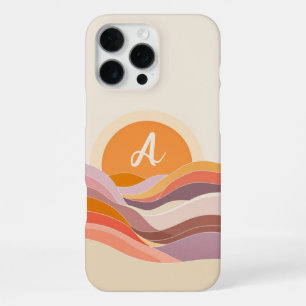 Sunset Wave Initial iPhone 16 Pro Max Case