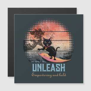 Sunset Wave-Riding Cat