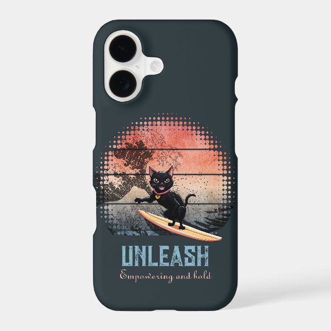 Sunset Wave-Riding Cat Samsung Galaxy S21 Case (Back)