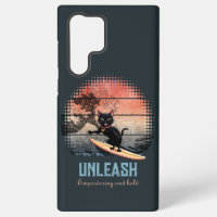 Sunset Wave-Riding Cat