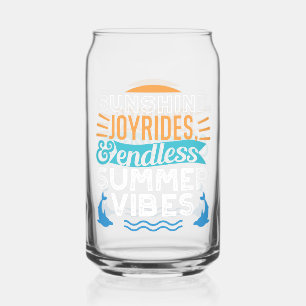 Sunset Waves & Summer Adventures - Cool Summer Can Glass
