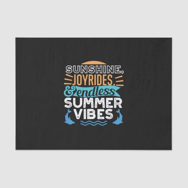 Sunset Waves & Summer Adventures - Cool Summer Tissue Paper (Front)