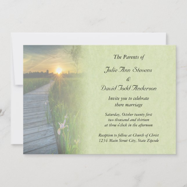 Sunset Wedding Invitation (Front)