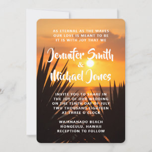 Sunset Wedding Invitation