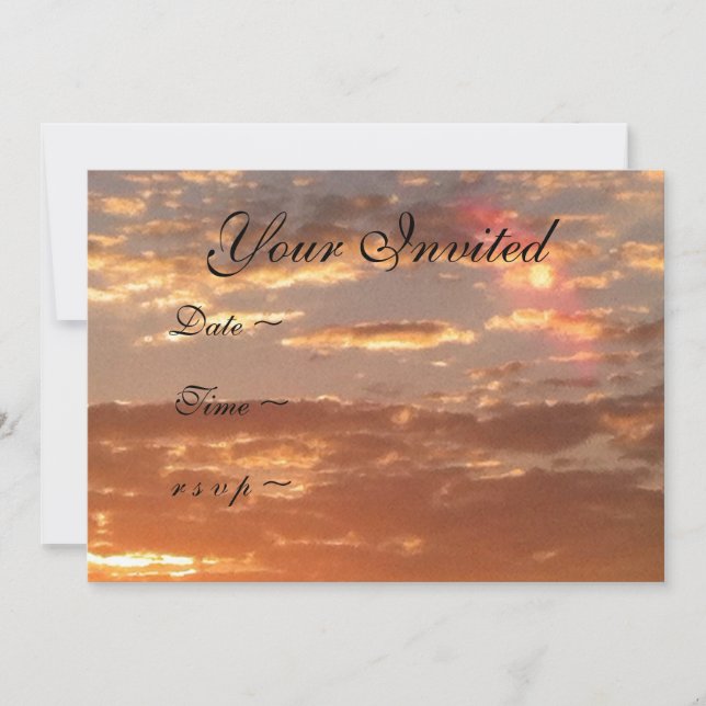 Sunset Wedding Invitations (Front)