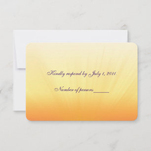 Sunset Wedding RSVP Card