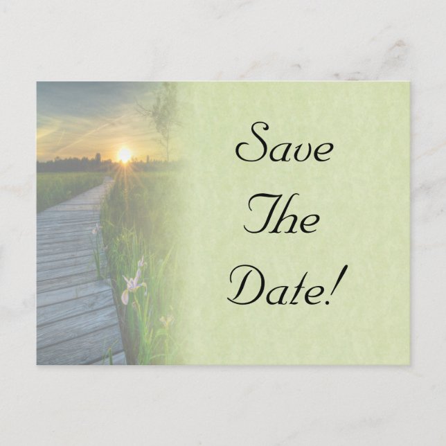 Sunset Wedding Save The Date Card (Front)