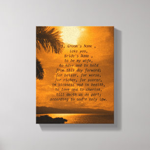 Sunset Wedding Vows Print