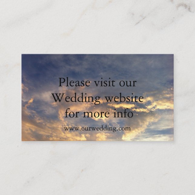 Sunset Wedding wedding card (Front)