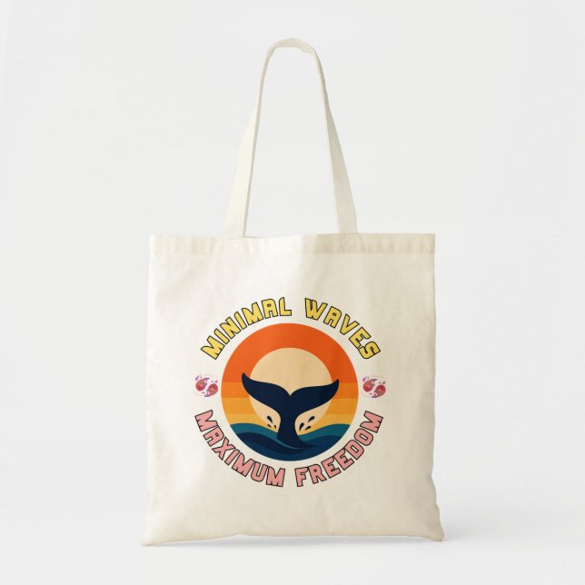 Sunset Whale Tail Serenity Tote Bag (Front)
