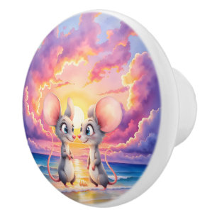 Sunset Whispers – A Tiny Love Story. Ceramic Knob
