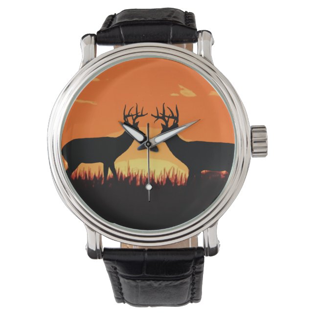 Sunset Whitetail Deer  Watch (Front)