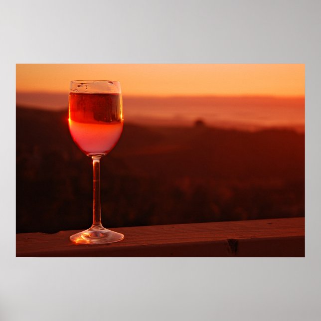 Sunset Wine Tasting Party Poster (Front)