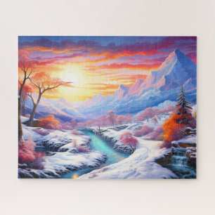 Sunset winter jigsaw puzzle