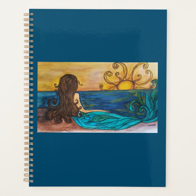 Sunset with a Mermaid  Planner (Front)