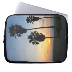 Sunset With Palm Trees at Venice Beach California Laptop Sleeve