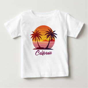 Sunset with Palm Trees Vector-98803 Baby T-Shirt