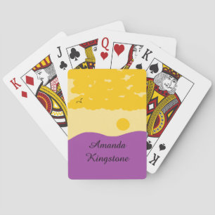 Sunset with Purple Hills: Playing Cards