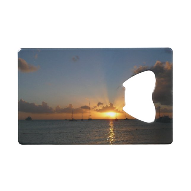 Sunset with Sailboats Tropical Landscape Photo (Front (Horizontal))