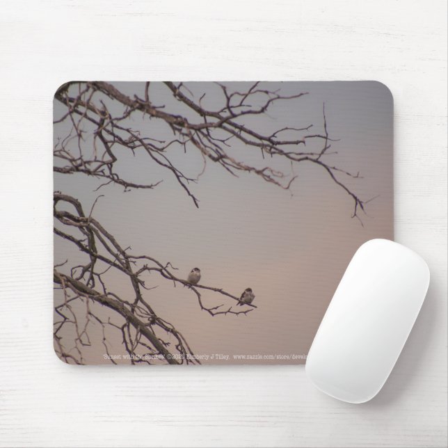 Sunset with the Shrikes Mouse Mat (With Mouse)