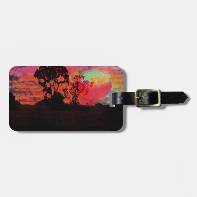 Sunset With Tree Luggage Tag (Front Horizontal)