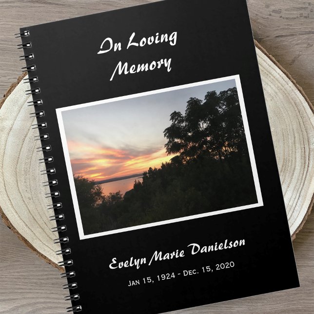 Sunset With Tree Memorial or Funeral Guest Book (Creator Uploaded)