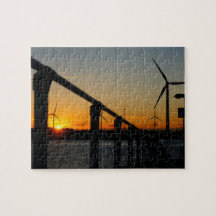 Sunset with windmill, relaxing and calming.