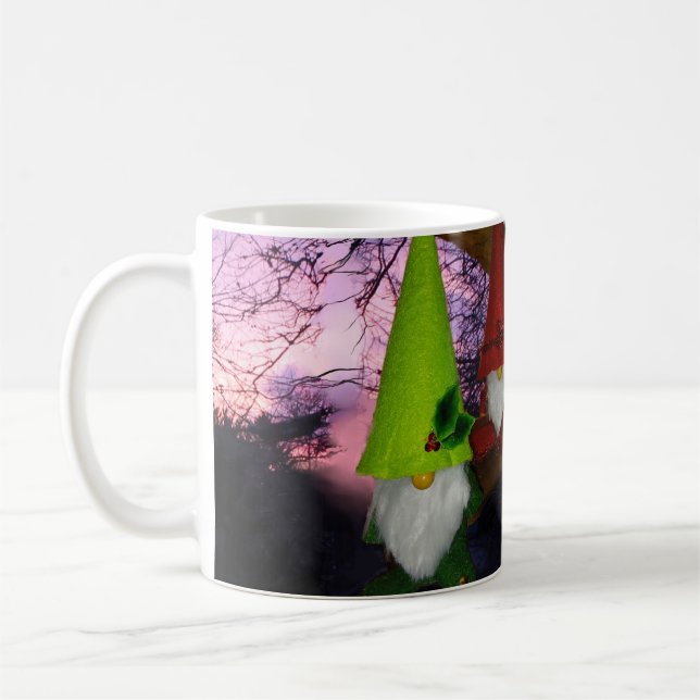Sunset Woodland Gnomes Mug (Left)