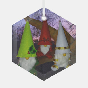 Sunset Woodland Gnomes Ornament