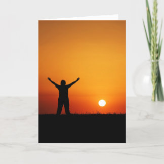 Sunset worship Greeting card