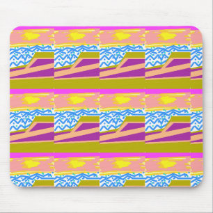 Sunset Yacht Waves Mouse Mat