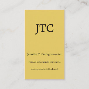 Sunset Yellow E6CB5F Monochrome Single Solid Colou Business Card
