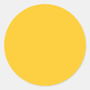 Sunset Yellow Solid Colour Classic Round Sticker