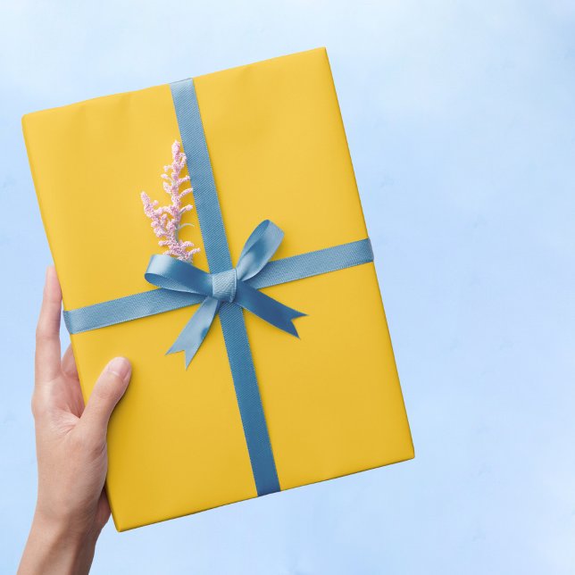 Sunset Yellow Solid Colour Wrapping Paper (Creator Uploaded)