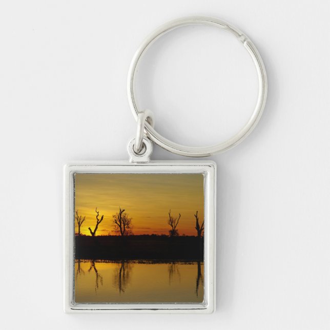 Sunset, Yellow Water Billabong Key Ring (Front)