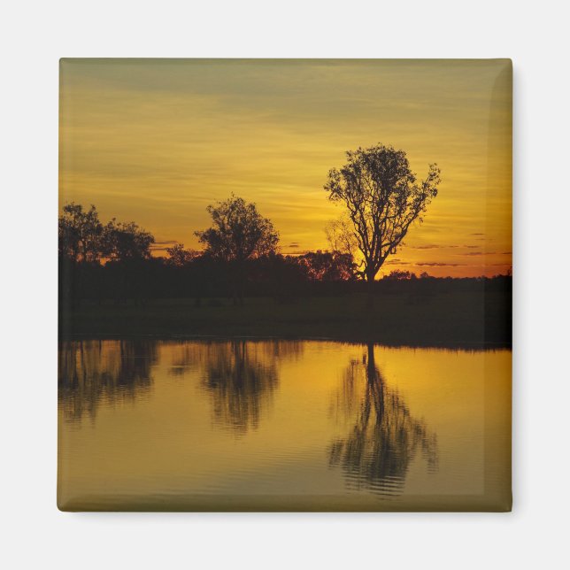 Sunset, Yellow Water Billabong Magnet (Front)