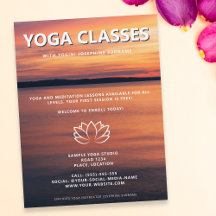 Sunset Yoga Classes Yoga Studio Promotional