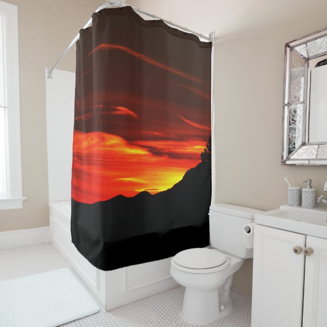 Sunset Zion National Park Utah Shower Curtain (In Situ)