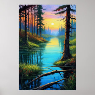 Sunset's Embrace, A Timeless Journey Poster