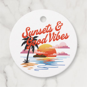 Sunsets & Good Vibes Cruising Ducks Favour Tags
