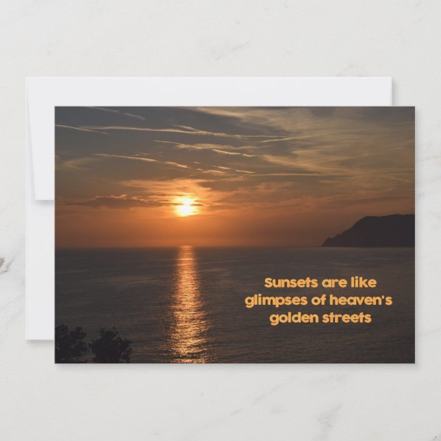 Sunsets Like Glimpses of Heaven's Golden Streets (Front)