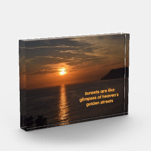 Sunsets Like Glimpses of Heaven's Golden Streets Photo Block