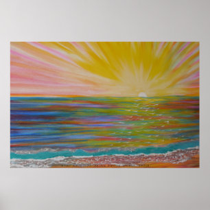 Sunset's reflections poster