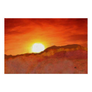 Sunsetting Over the Mountains, Poster