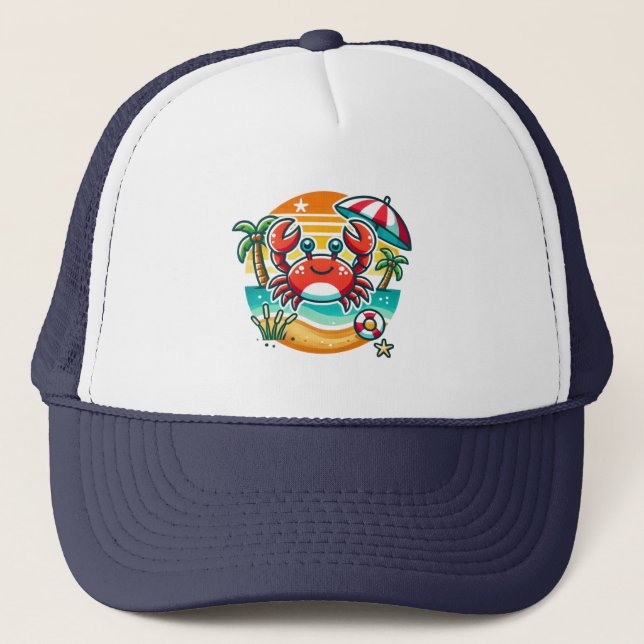 Sunshade crab trucker hat (Front)